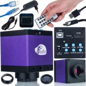 Mikroskop Rosfix Mikroskop na wysięgniku Zestaw HDMI HD soczewka 0.5x LED 56x kamera HQ 3