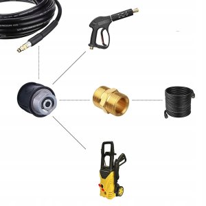 Rosfix Zestaw pistolet do myjki dysze adapter szczotka Karcher K2 K3 K4 K5 K6 K7 13