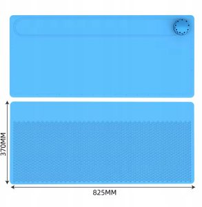 Rosfix mata silikonowa do lutowania ESD 825x370mm antystatyczna z organizerem 2