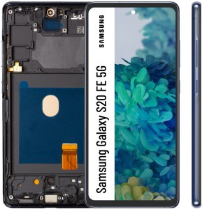 Zila Wyświetlacz OLED do Samsung Galaxy S20 FE 5G Ekran LCD Granatowa Ramka 10