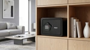 Rebel Sejf domowy elektroniczny na kod PIN i klucz – sejf na pieniądze i dokumenty (RB-7001) 6