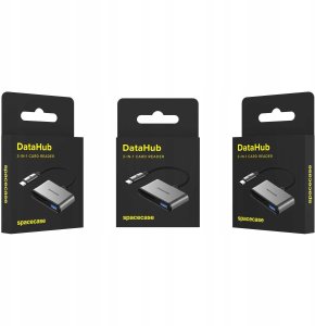 spacecase Czytnik Kart Adapter Przejściówka USB-C 3W1 SD MICROSD USB-A 2.0 8
