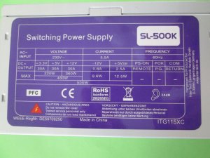 Zasilacz Inter-Tech PSU SL-500K 500W 120mm fan bulk (IT-SL500K_12CM_BULK) 3