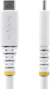 Kabel USB StarTech - USB-C (M) do USB-C (M) - USB4 / Thunderbolt 3 / Thunderbolt 4 / DisplayPort 1.4 - 2 m - obsługa 4K120Hz, wytrzymały, rozszerzony zakres mocy (EPR), obsługa Power Delivery 3.1, elastyczny - biały (CC2M20GUSB4TPW) 2