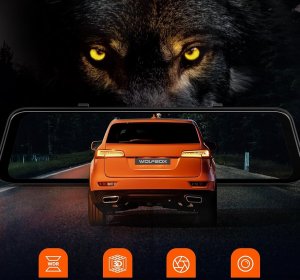 Wideorejestrator Dod Tech WOLFBOX G850 PRO lustrzana kamera samochodowa 12'' 4k 64 GB GPS WIFI 4
