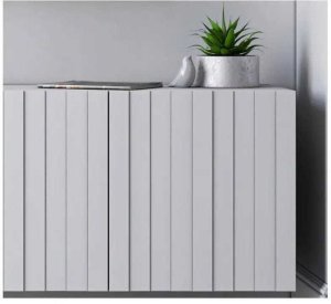 Meble Lindner Komoda RTV, szafka stojąca, glamour, GRAVO, 168x37x72 cm, biały, mat | TYLETEGOTU 9
