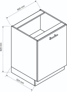 Stolkar Szafka kuchenna stojąca 60 BONO D60 P/L biała (KBOWBABI040A069) 4