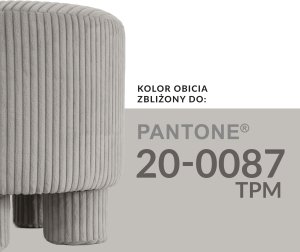 Kontrasto Pufa Hanoi podnóżek 40x40 taupe sztruksowa tapicerowana siedzisko 5