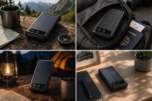 Setty Zewnętrzny akumulator solar power bank SLR-120 20000 mAh black (GSM196780) 2