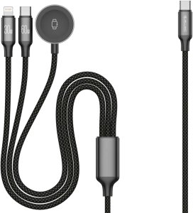Jellico JELLICO KABEL B25 3W1 (APPLE WATCH) 3.1A 1.2M CZARNY 2