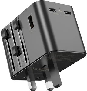Jellico Uniwersalny adapter podróżny S9 PD 2XUSB-C + 1XUSB 3.4A max 2500W czarny 4