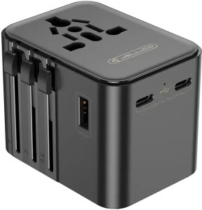 Jellico Uniwersalny adapter podróżny S9 PD 2XUSB-C + 1XUSB 3.4A max 2500W czarny 6