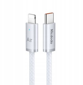 Mcdodo Kabel USB-C Lightning szybkie ładowanie USB typ C 36W 1M LED biały 11