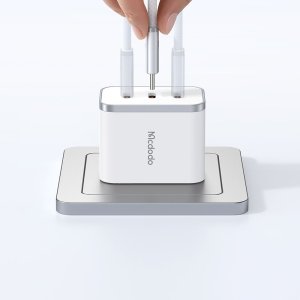 Mcdodo Kabel USB-C Lightning szybkie ładowanie USB typ C 36W 1M LED biały 3
