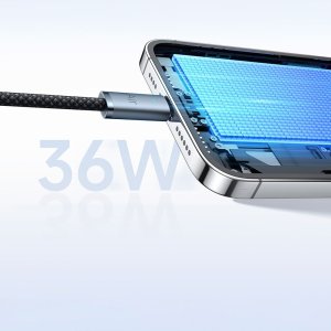 Mcdodo Kabel USB-C Lightning szybkie ładowanie USB typ C 36W 1M LED biały 5