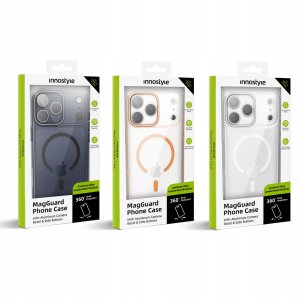 Innostyle Etui magnetyczne Case wzmocnione do MagSafe iPhone 17 Pro czarne 8