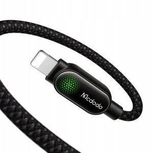 Mcdodo Kabel USB-C LIGHTNING szybkie ładowanie PD 36W 1M LED czarny 8