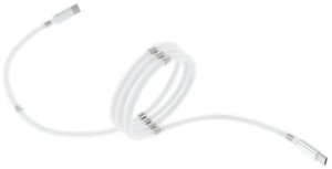 Kabel USB CP USB-C do USB-C PD 60W 3A Super Szybkie Ładowanie 1m do iPhone 15 z wbudowanym magnetycznym organizerem kabla Biały (CP-IPH15-60W) 3