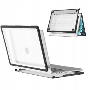 Etui 4kom.pl TECH-PROTECT VELAR MACBOOK AIR 13 M2-M5 2023-2026 Black/Matte Clear (5906302324491) 5