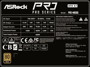Zasilacz ASRock Asrock PRO-M850G 850W 80 PLUS Gold 8