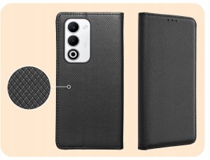 Hello Case Etui z Klapką Do Oppo A5 4G / 5G (Czarne, Zamykane, Magnetyczne, Kabura) (BOOK0648) 4