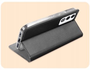 Hello Case Etui z Klapką Do Oppo A5 4G / 5G (Czarne, Zamykane, Magnetyczne, Kabura) (BOOK0648) 5