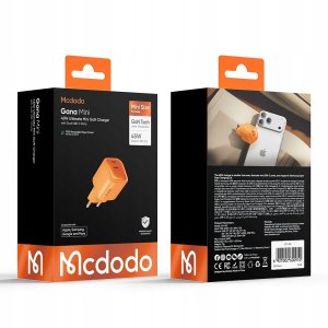 Ładowarka Mcdodo Gana Mini GaN 2x USB-C 45W Pomarańczowa (CH-1002) 13