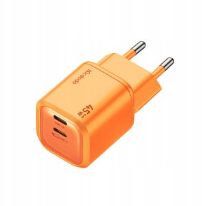 Ładowarka Mcdodo Gana Mini GaN 2x USB-C 45W Pomarańczowa (CH-1002) 10