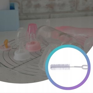 MAM BABY Zestaw szczotek szczoteczk do mycia butelek i smoczków white zestaw x2 4