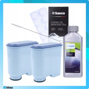 Seltino 2x Filtr wody do ekspresu PHILIPS Latte Go Kompletny zestaw do pielęgnacji 2