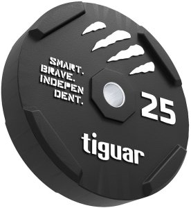 Tiguar Obciążnik gumowy czarny 25 kg (TI-WBRB02500) 2