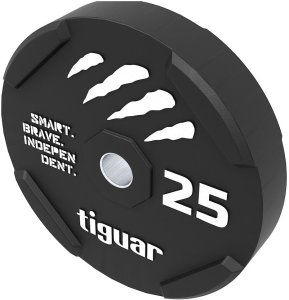 Tiguar Obciążnik gumowy czarny 25 kg (TI-WBRB02500) 3