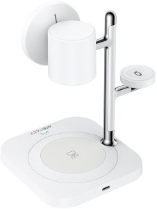 Ładowarka Acefast Bezprzewodowa 4w1 na telefon zegarek słuchawki z lampką nocną 25W - biała Ładowarka bezprzewodowa 4w1 na telefon zegarek słuchawki z lampką nocną 25W - biała (6974316286110) 4