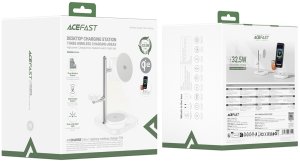 Ładowarka Acefast Bezprzewodowa 4w1 na telefon zegarek słuchawki z lampką nocną 25W - biała Ładowarka bezprzewodowa 4w1 na telefon zegarek słuchawki z lampką nocną 25W - biała (6974316286110) 6