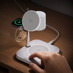 Ładowarka Acefast Bezprzewodowa 4w1 na telefon zegarek słuchawki z lampką nocną 25W - biała Ładowarka bezprzewodowa 4w1 na telefon zegarek słuchawki z lampką nocną 25W - biała (6974316286110) 8
