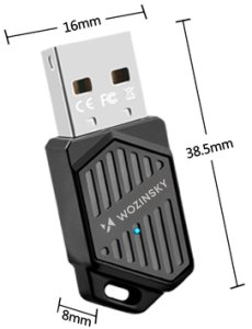 Karta sieciowa Wozinsky Adapter WAX-900 dwupasmowy USB Wi-Fi 6 z Bluetooth 5.4 - czarny (5907769387395) 2