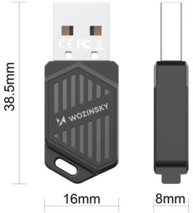 Karta sieciowa Wozinsky Adapter WAX-900 dwupasmowy USB Wi-Fi 6 z Bluetooth 5.4 - czarny (5907769387395) 3