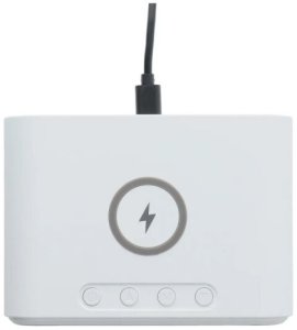 Ładowarka CP FM1 15W FM Radio & Budzik termometr Bezprzewodowa ładowarka Qi do telefonu itd. Biała (CPWRLFM1WH) 3