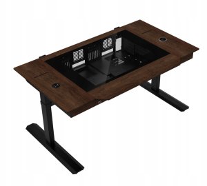 Biurko Lian Li DK07 Wood Brązowo-Czarne 148 cm x 87.7 cm 2