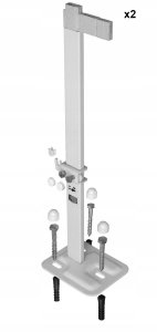 Rofix Mocowanie grzejnika UNISTAND, pasuje do H300-900 rad. (40004393) (w pudełku 2 szt.) 2