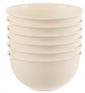 Lumarko Zestaw 6 Miseczek 500 ml Kremowe Miski na Płatki Owoce Przekąski (Ori_129244) 2