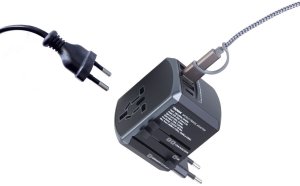Troika Adapter podróżny World Travel, czarny (TRTRA45/BK) 3