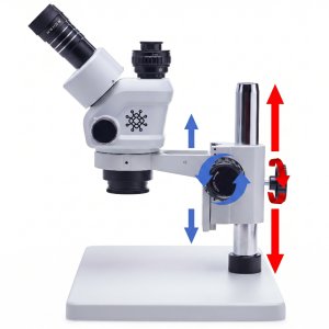Mikroskop Techrebal Stereoskopowy OptiZoom 6558 DG6558T-B3 biały + 4 strefy KAISI 8