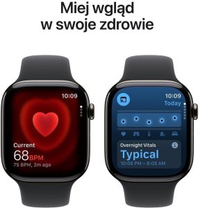 Smartwatch Apple Watch 11 GPS + Cellular 42mm Slate Titanium Sport Band M/L Czarny  (MF8T4WF/A) 5