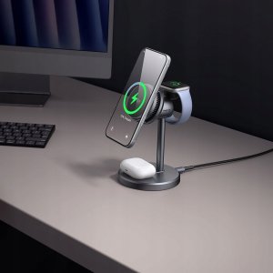 Ładowarka Mcdodo MagQ Ultra Indukcyjna 3w1 MagSafe Qi2 25W Czarna (CH-6170) 2