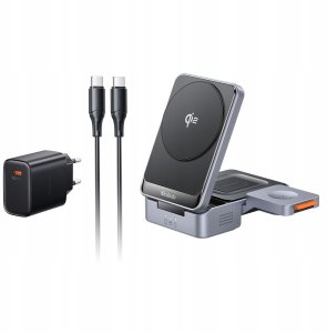 Ładowarka Mcdodo MagQ Indukcyjna 3w1 MagSafe Qi2 15W Czarna (CH-5192) 12