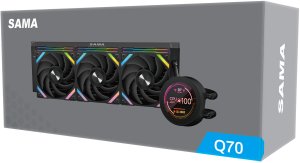 Chłodzenie wodne Sama Gears Q70 Procesor Chłodnica cieczy all-in-one 12 cm Czarny 1 szt. (Q70-BKWAYN03-G) 3