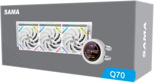Chłodzenie wodne Sama Gears Q70 Procesor Chłodnica cieczy all-in-one 12 cm Biały 1 szt. (Q70-WHWAYN03-G) 5