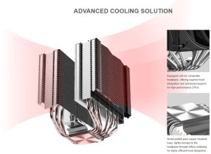 Chłodzenie CPU Sama Gears A60E Procesor Chłodnica powietrza 12 cm Srebrny 1 szt. (A60-XXWNNXOX-G) 4