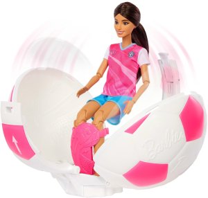 Lalka Barbie Mattel Team Roll & Reveal - Wyskakująca lalka Piłkarka (JMK20) 2